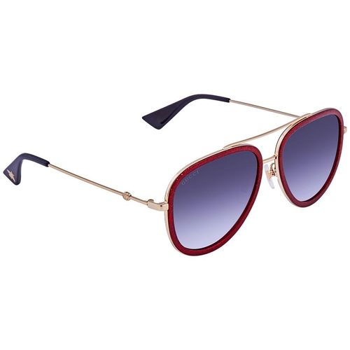 Kính Mát Gucci Urban Blue Gradient Round Ladies Sunglasses GG0062S 005 57